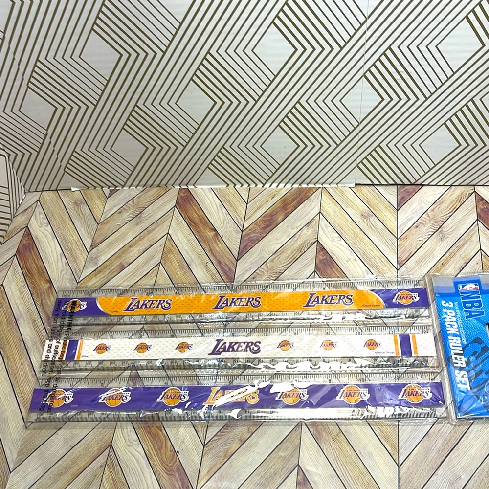NBA Licensed 3 Pack Lakers Ruler set New in package 2009‎ S9